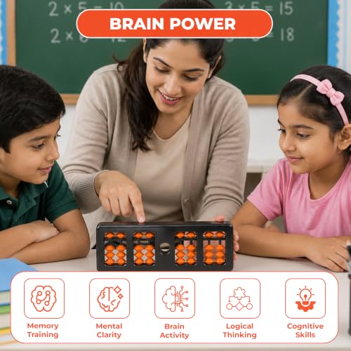 Image of Ratna's 13 Rods Abacus Educational Learning Tool for Kids to Enhance Their Counting Skills and Mathematics