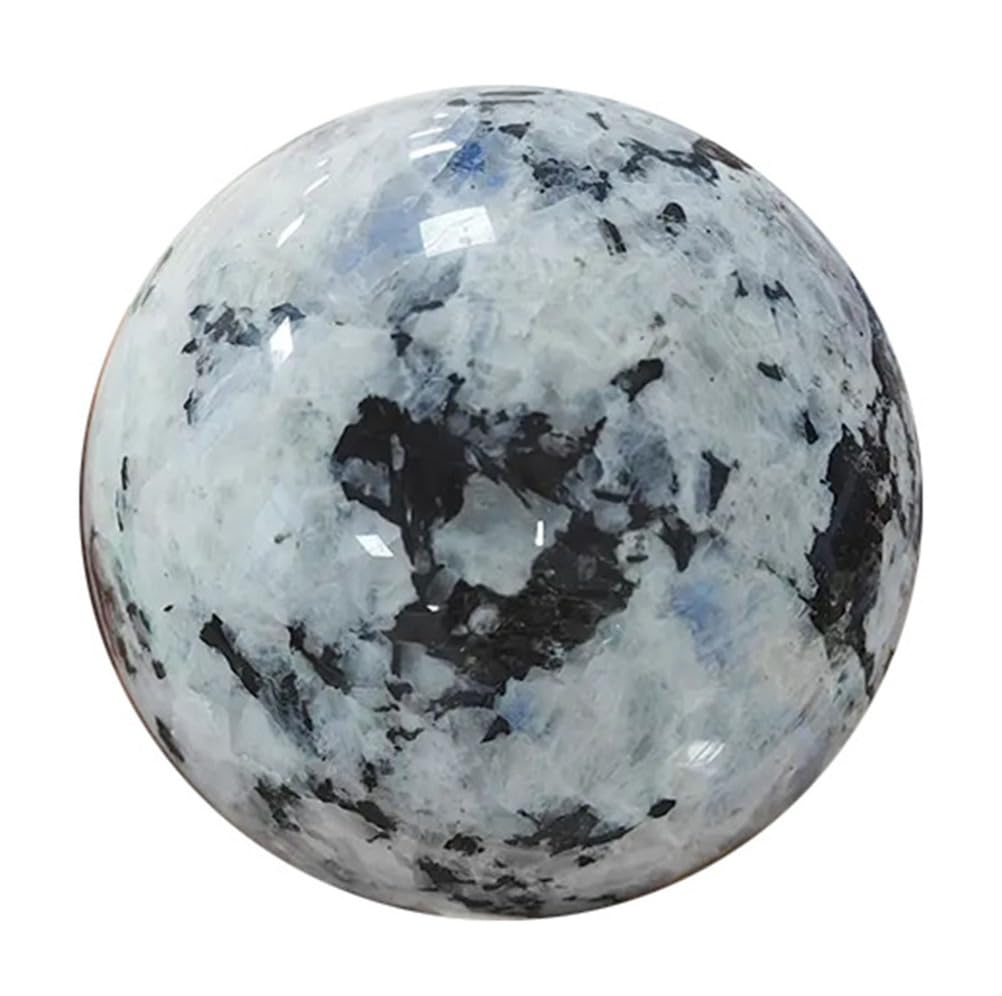 RVBLRDSE Moonstone Sphere Crystal Ball,Polished Rainbow Stone Decor & Scrying Orb for & Feng Shui Home Ornament,70~75mm Gemstone Stone