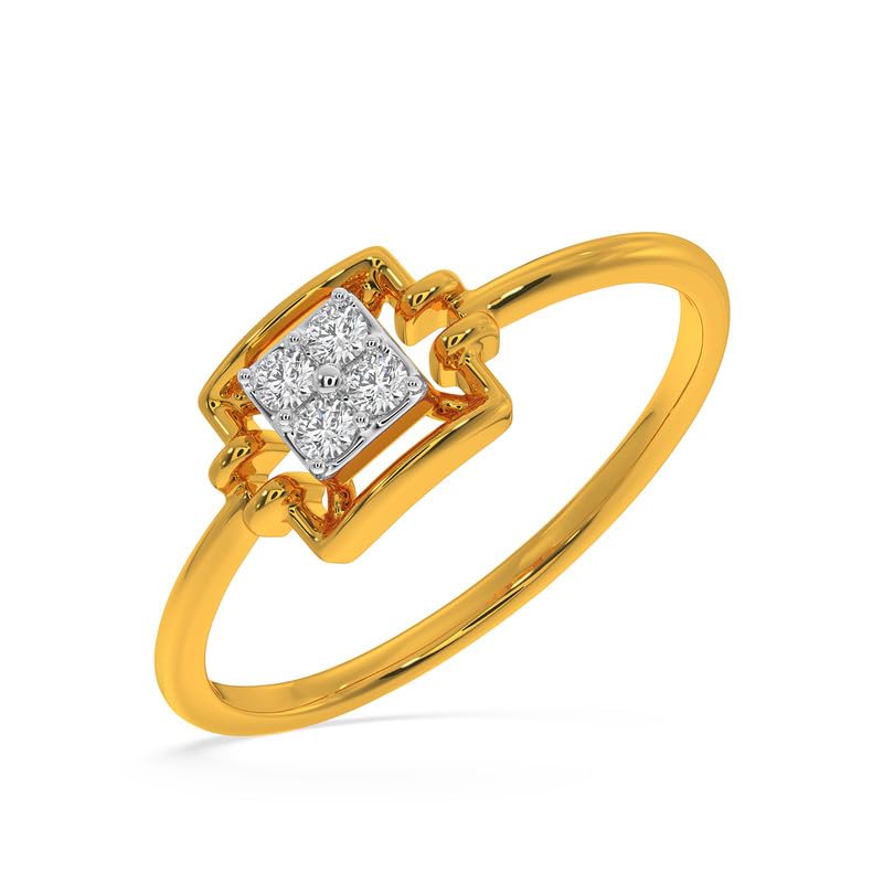 14k / 18k Real Gold & Diamond Ring | Diwali, Rakhi Rakshabandhan Gift for Sister/Bhabhi/Women | With Certificate of Authenticity & BIS-Hallmarked Gold Jewellery | Pearl Ring
