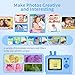 Kids Camera Instant Print for Boys and Girls Age 3-12, 1080P Kid Digital Camera with Print Paper Cameras for Kids Christmas Birthday Gifts Toy for Child 3 4 5 6 7 8 9 10 (Blue)
