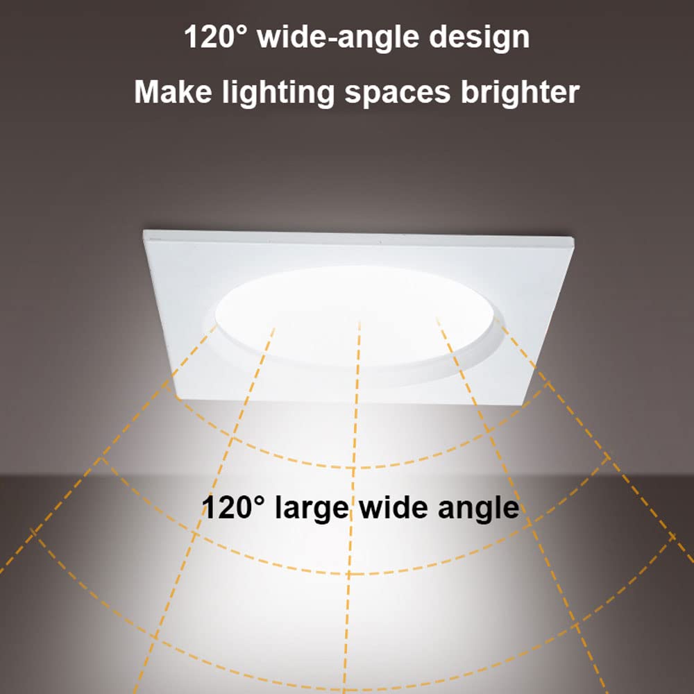 Faretto LED antiriflesso, 7 W x 2, da incasso, nero, rettangolare, illuminazione da incasso, doppia testa, per soggiorno, soffitto, senza sfarfallio/B/4000K