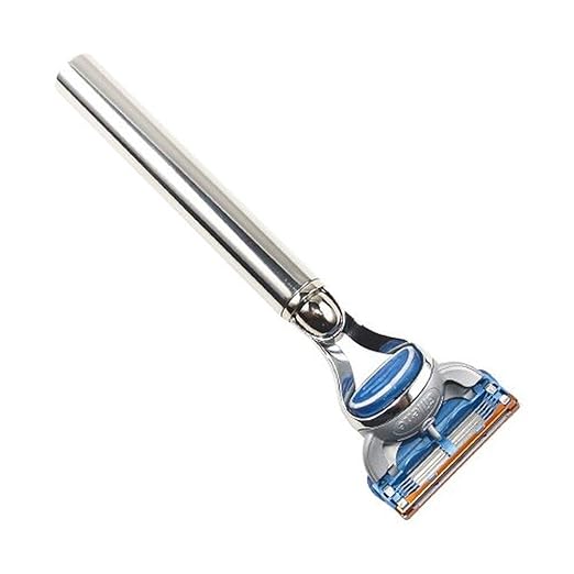 Parker 100% Stainless Steel Handle Gillette Fusion Compatible Razor - 1 Gillette Fusion Blade Included