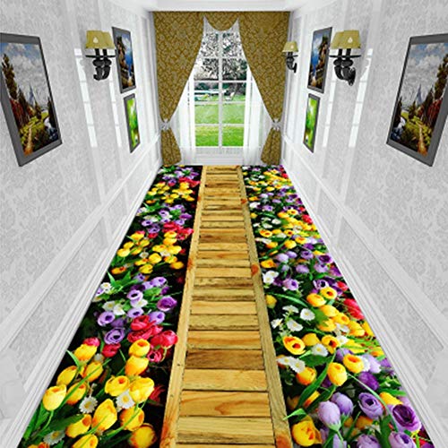 Tapis couloir 3D grand format en polyester doux pour maison - 3