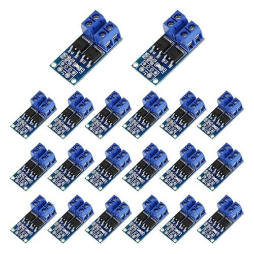 Mosfet Switch Drive Module, Módulo de Controlador Mosfet, PWM Regler Panel Treibermodul, Dual Mos Transistor Driving Module, Dual Triggerschalter, DC 5V-36V 400W, Switching Driver Modul, 20 Piezas
