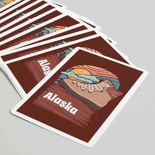 Lantern Press Alaska, baraja póker 52 cartas miniatura 5