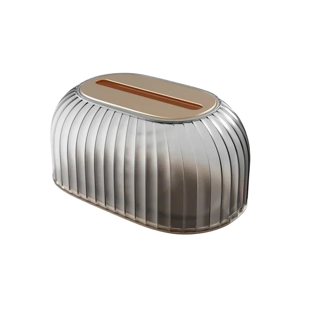 Aimanqi Black Nordic Striped Tissue Box Holder Toilet Paper Box Table Napkin Holder Car Tissue Paper Dispenser Home Decoration(Black)