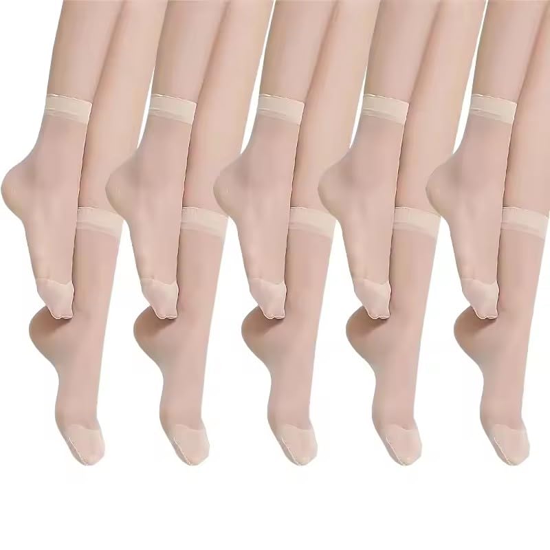 10Pairs Transparent Thin Women's Nylon Invisible Stockings Fashionable Summer Ankle Socks Suitable For Casual Business3