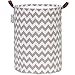 Sea Team - Cesto de lavandería con diseño de Flechas, cesto de lavandería Tela Lona, contenedor Almacenamiento Plegable con Asas de Cuero sintético y Cierre cordón, 50 x 40 cm, Interior Impermeable