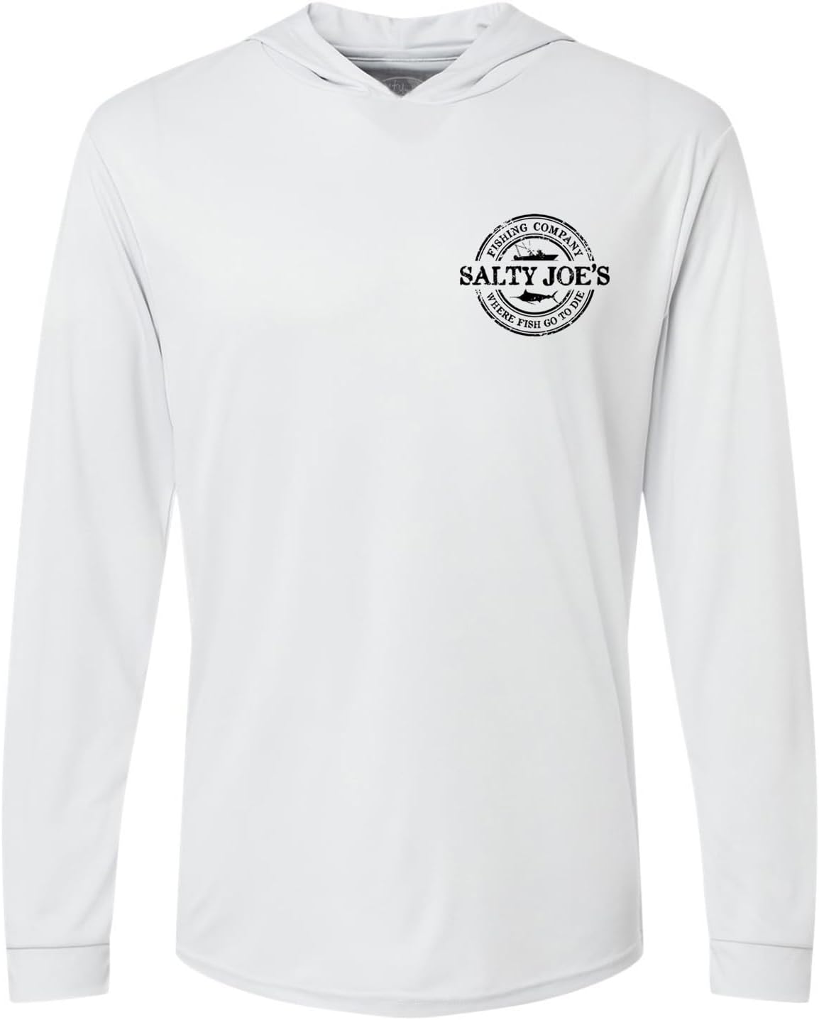 SALTY JOES Men's Moisture Wicking UPF 50+ Graphic Logo Hooded Tee Collection