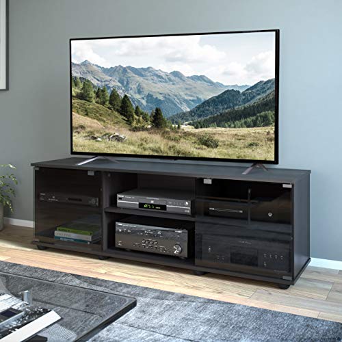 Sonax Fiji 60-Inch TV Component Bench, Ravenwood Black - Thumbnail 4