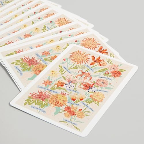 Radiant Blooms, Collage, naipes tamaño póker, 52 cartas miniatura 5