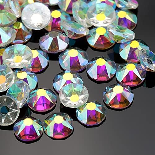 8/8 Cutting Surface Transparent Ab Stone Ss16 Ss20 Ss30 Glass 3D Non Hotfixrhinestones, 1440Pcs, 288Pcs Flat Back Rhinestone