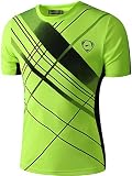 Sportides Boy's Quick Dry Active Sport Short Sleeve Breathable T-Shirt Tee Top LBS701 GreenYellow M