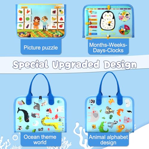 khlerox Busy Board Montessori Toy for Kids Educational Learning Activity Sensory Board - Image 3