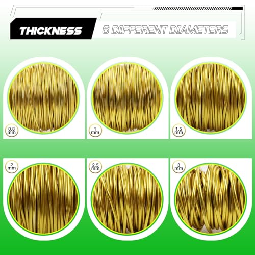 Alambre de aluminio amarillo fluorescente flexible en rollo continuo de 100 pies 5