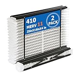 ShueBee 410 Replacement Filter Compatible with AprilAire Whole House Air Purifier 1410, 1610, 2410, 2416, 3410, 4400 Furnace Air Purifier, MERV 11 Filters, Size: 16x25x4, 2 Pack