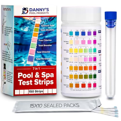 150 Pool Test Strips for Inground Pool // 7-in-1 Pool Water Test Strips