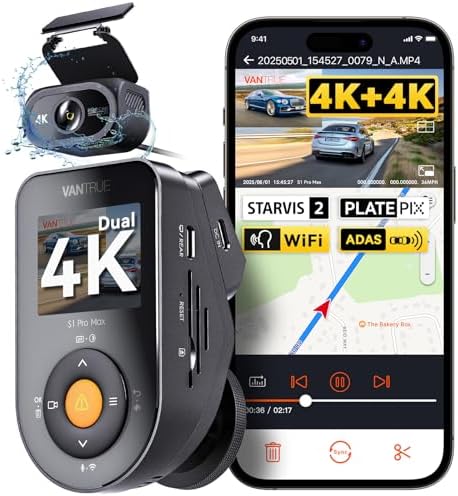 Vantrue S1 Pro Max 4K+4K Dash Cam, Dual STARVIS 2 IMX678 HDR Nigh...