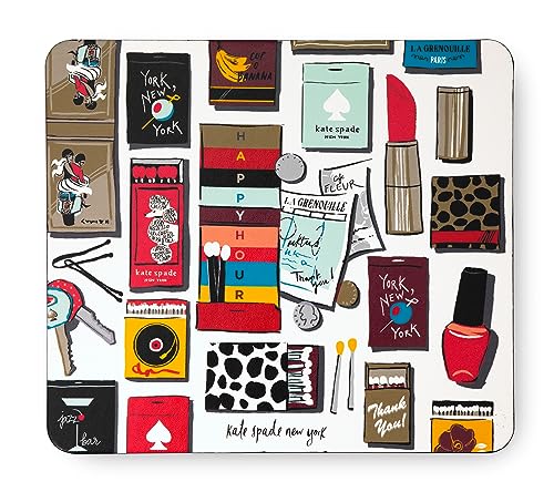 Tapis de souris antidérapant Kate Spade compact et mignon pour ordinateur