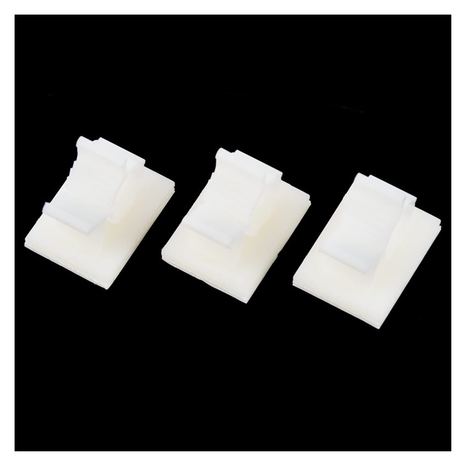 Haushaltsgeräte Heiße Kabelclips, 50 Stück Drahtclips mit 3 Metern Selbstklebende einstellbare Autodrähte Halter Kabelklemmen Kabelbinderhalter (Color : White)