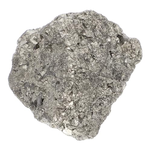 SOLUSTRE Mineral Gemstone Ornaments Paleontology Adornment Classroom Teaching Meteorite Teaching Tool Stone Cluster Brass Ore Meteorite Irregular Meteorite Specimen Silver Chalcopyrite