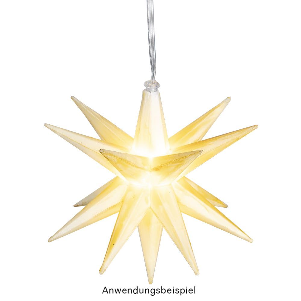 Ideen mit Herz Houten led-ster | kerstlicht | winterdecoratie | raamverlichting | vintage look | 30 warmwitte leds | 30 cm x 29,5 cm x 5,3 cm