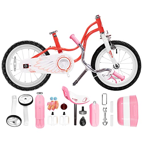 Image of Royalbaby Princess Girls Kids Bike 12 14 16 18 20 Inch Children Bicycle with Basket for Age 3-12 Years
