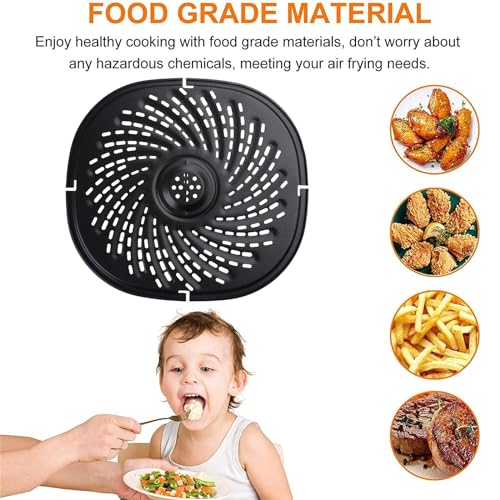 Luftfritteuse Grillplatte Multifunktionskorb Kohlenstoffstahl Material Air Fryer Ersatzteil für perfekt gekochte Mahlzeiten Air Fryer Korb – Bild 6