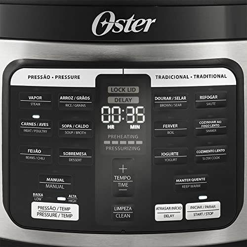 PANELA DE PRESSÃO OSTER, OVAL, 5,7L, 900W, 220V, CKSTPCECOV57