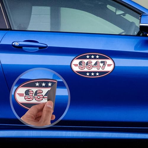 Image of 3pcs 8647 President Car Magnets, American Flag Bumper Stickers Campaign Magnetic Decal Political Bumper Stickers for Cars, Trucks & Vehicles (Style B)
