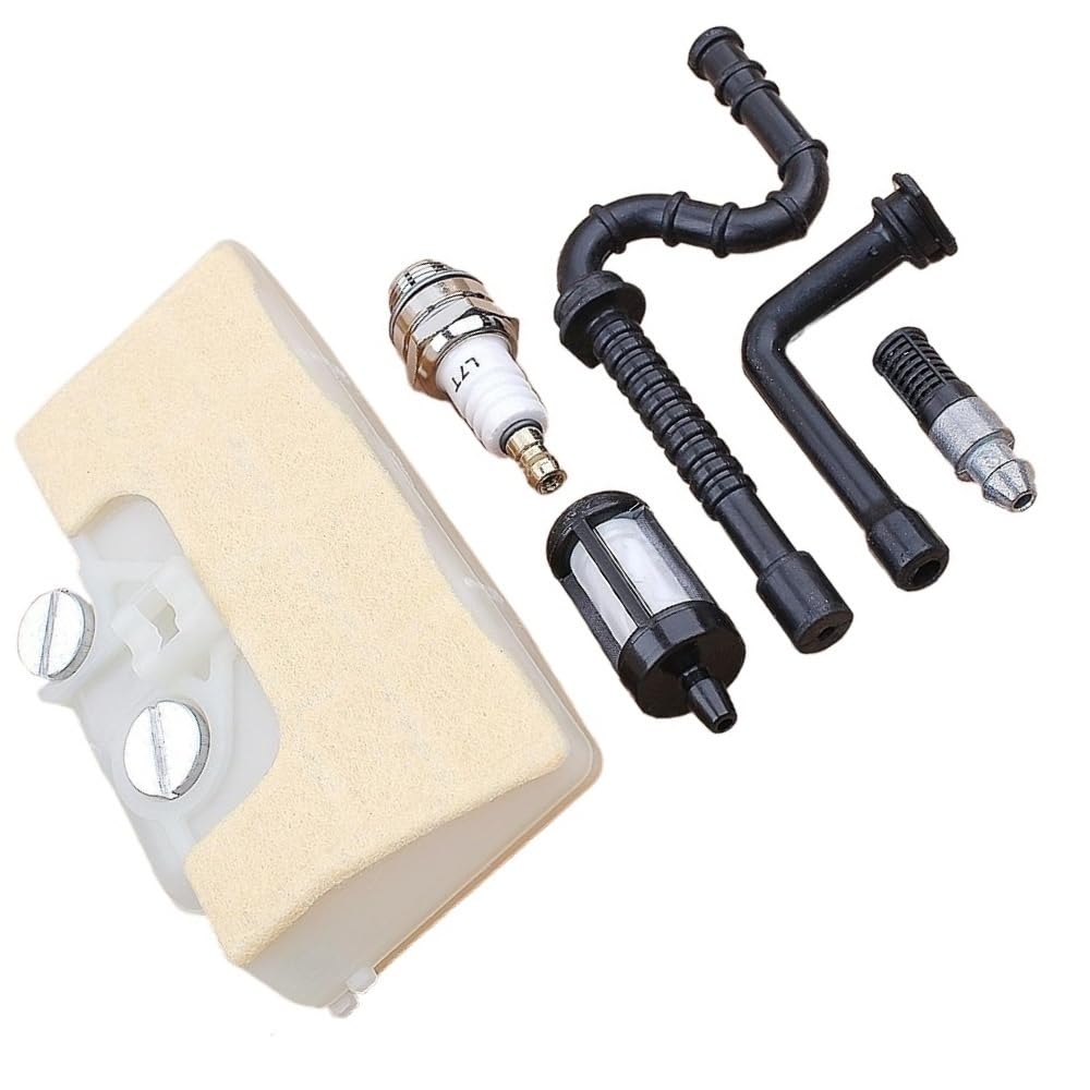 Kit de filtro de aire, bujía, filtro de combustible y tubería compatible con motosierra MS290, MS310, MS390, 029, 039, 290, 310 y 390.
