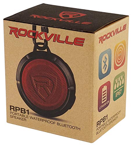 Rockville Rpb1 10 Watt Waterproof Portable Handheld Bluetooth Speaker+Nfc Loud!, Black #TOP5