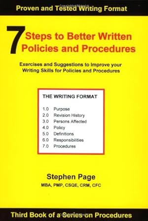 7 Steps to Better Written Policies and Procedures
