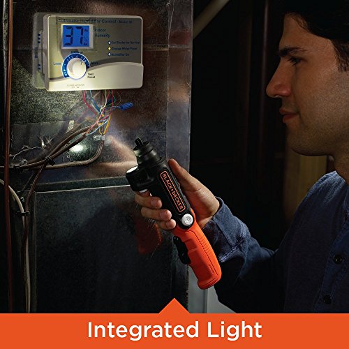 BLACK+DECKER 4V MAX Cordless Screwdriver with LED Light (BDCSFL20C)