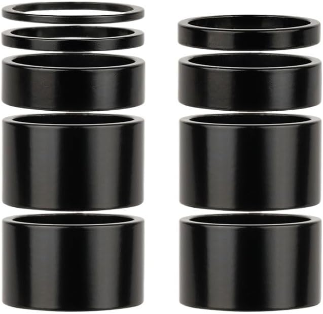 Bicycle Headset Spacer 2 3 5 10 20mm Aluminum Washer for 1-1/8 28.6mm Steerer Tube Road Fork Stem Height Adjust Ring for Bikes(28.6 H110mm P9)