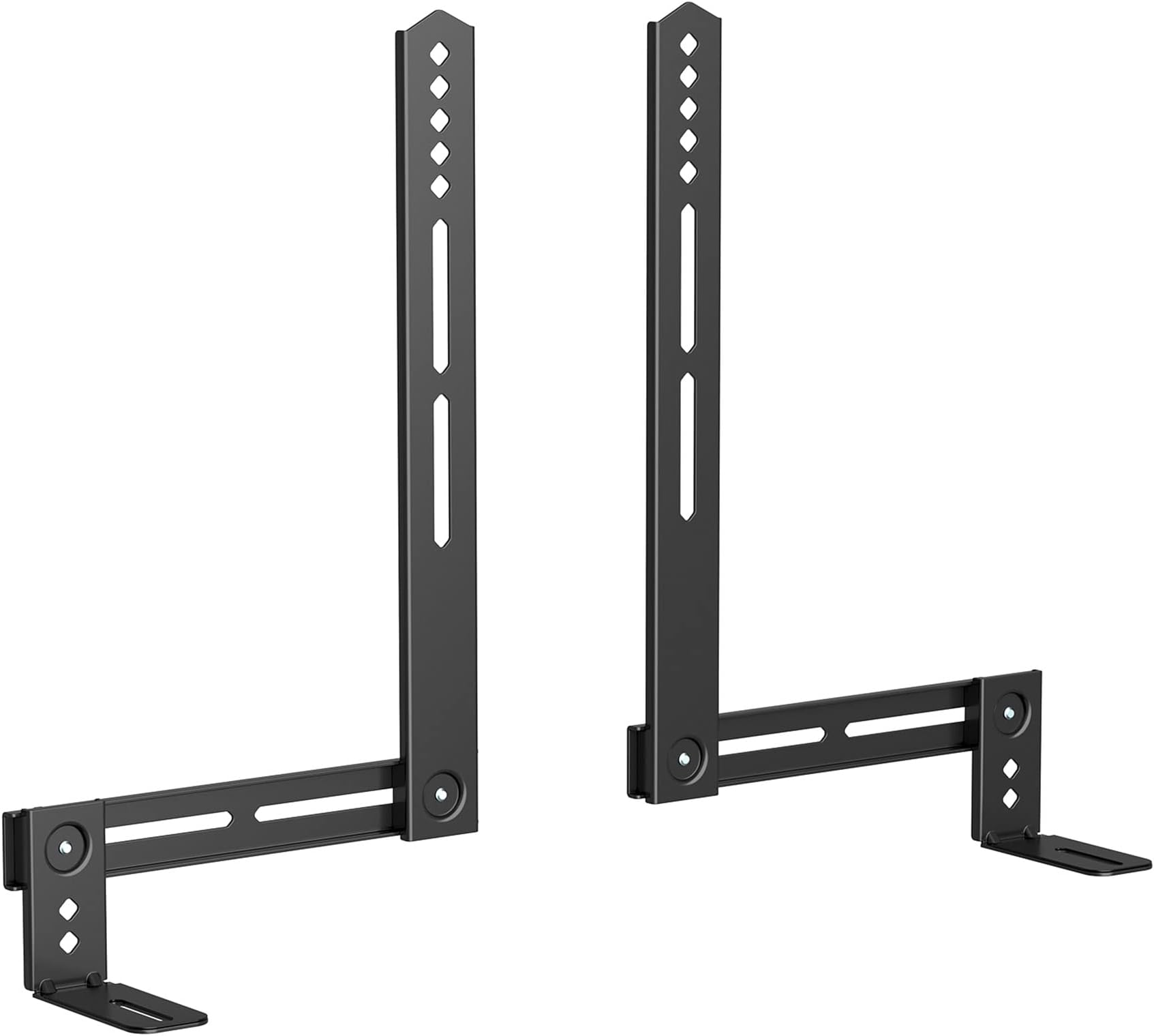 USX MOUNT Soundbar Mount Sound Bar TV Mount for Mounting Above or Under TV , Sound Bar Mount Up to 13.2 Lbs, Two Removable and Lockable Hooks for Back or Bottom Holes