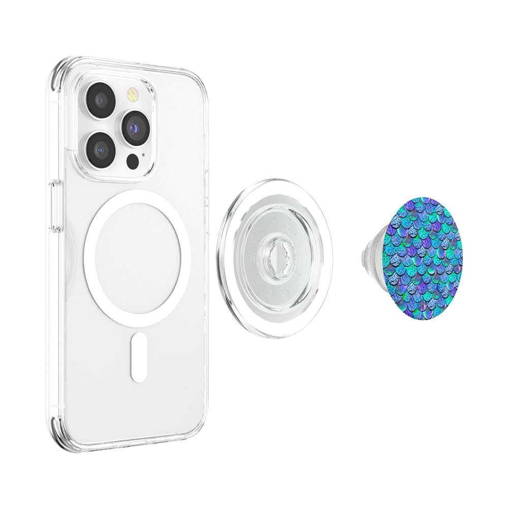 Amazon.com: Mermaid Scale Blue Fish Pop Socket PopSockets PopGrip