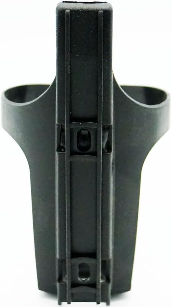 Back view of the black holder showing the two screw holes for mounting.