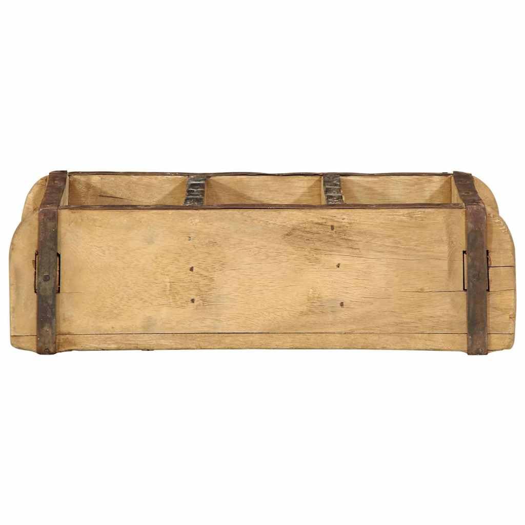 Generico Vassoio 4 PCS Marrone 30 x 14 x 9 cm Legno Recuperato Massello,Casa e Giardino,Forniture domestiche,Immagazzinamento e organizzazione,Borse per la casa,Marrone,5.5 kg,4019613