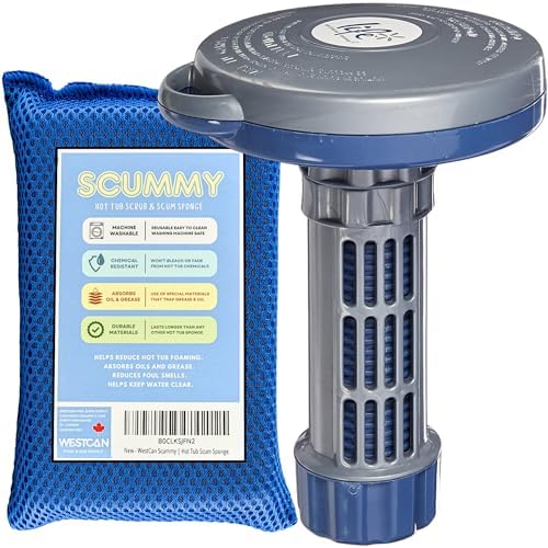 Life Chemical Dispenser Bromine & Chlorine Puck Floater with FREE Scummy Hot Tub Scum Sponge