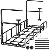 ✔ 【Starke und robuste Unterstützung】 Der Kabelständer besteht aus hochwertigem Kohlenstoffstahl, der Durchmesser dicker Stahldrähte beträgt bis zu 4 mm und weist eine hervorragende Tragfähigkeit auf. Längere Arme können auch helfen, das Gewicht auszugleichen, damit das kabelkorb schreibtisch nicht vom Schreibtisch rutscht.