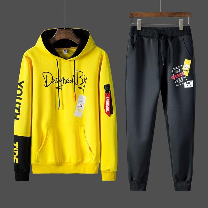 Image of YELLOW TREE Polyester Printed Tracksuits for Men | Running & Sports Tracksuits | Full Sleeve Tracksuits