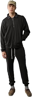 American Eagle Mens AE Quarter-Zip Polo Collar Sweatshirt