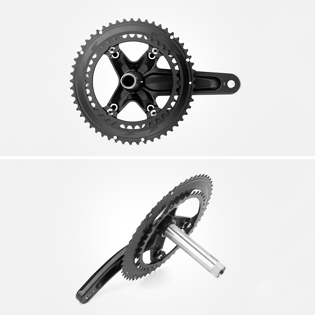 Rower szosowy zintegrowany mechanizm korbowy 170 mm 110BCD 39 53T 34 50T podwójna tarcza łańcuchowa stop