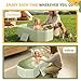 Orzbow Collapsible Baby Bathtub, Toddler Bathtub with Non-Slip Base, Portable Bath Tub for Kids Infant 12 Months+ Travel, Easy to Clean, Stable & Durable, Space-Saving, Green