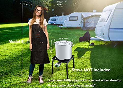 Concord 50 Quart Stainless Steel Stock Pot Cookware - Thumbnail 6