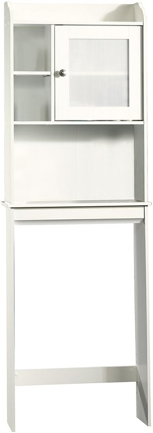 Sauder Caraway Etagere Bath Cabinet, Soft White Finish