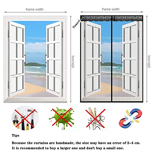 QAZWSX Zanzariera Magnetica Finestra，Totalmente