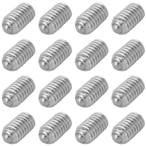Vis À Piston À Bille À Ressort M6 * 10, 20Pcs Allen Localisation en Acier Inoxydable À Pointe Sphérique Fixation de La Vis de Piston, pour Équipement de Lubrification, Outil Pneumatique (M6 * 10)