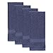 DII Basic Terry Collection Waffle Dishtowel Set, 15x26, Solid French Blue, 4 Piece
